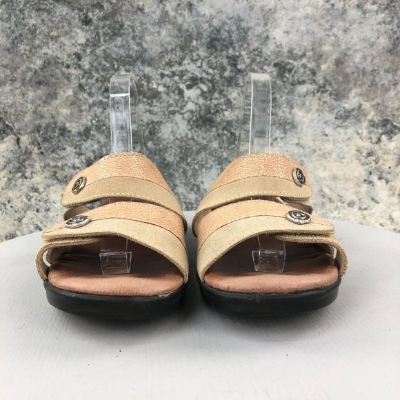 FLEXUS by Spring Step Women's 41 (US 9.5-10) Quasida Beige Suede Leather Sandals - Picture 2 of 15